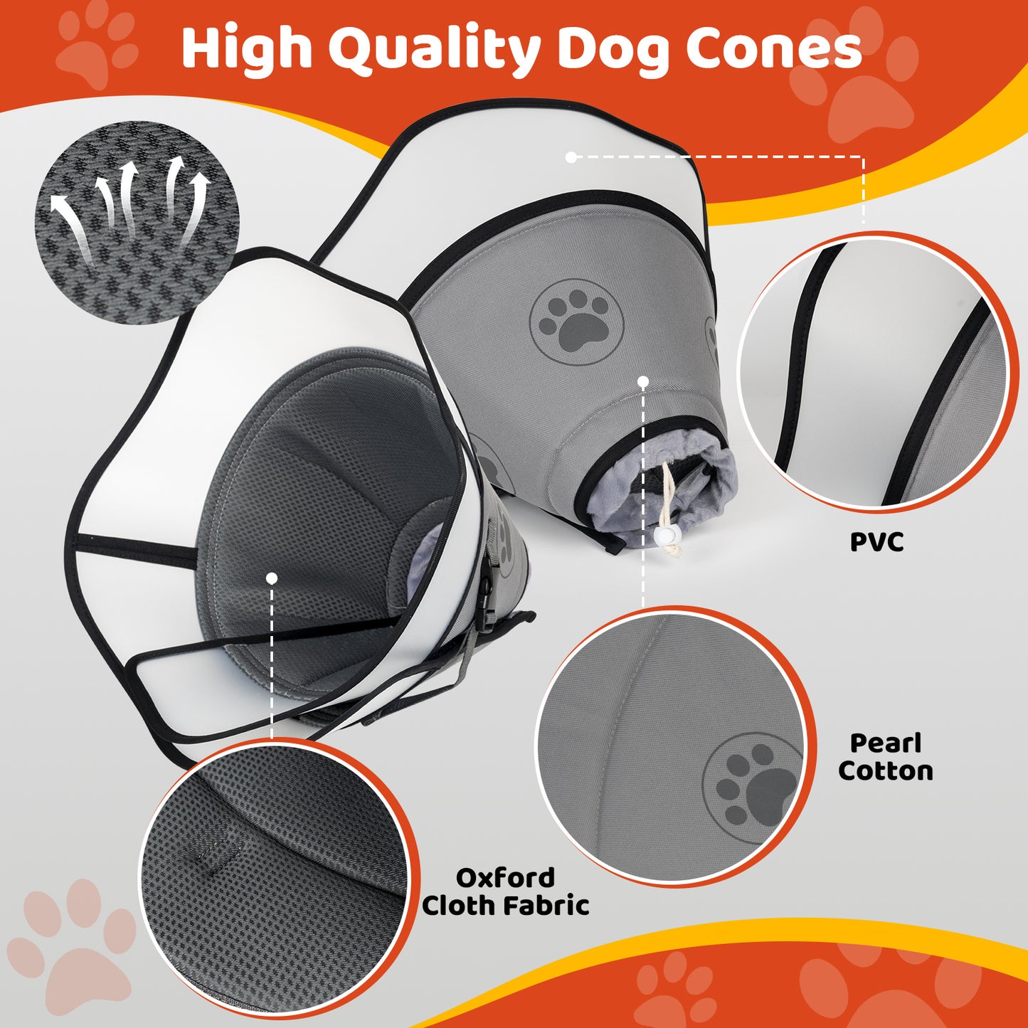 Comfortable Recovery Collar for Dogs & Cats | Soft Double-Layer E-Collar