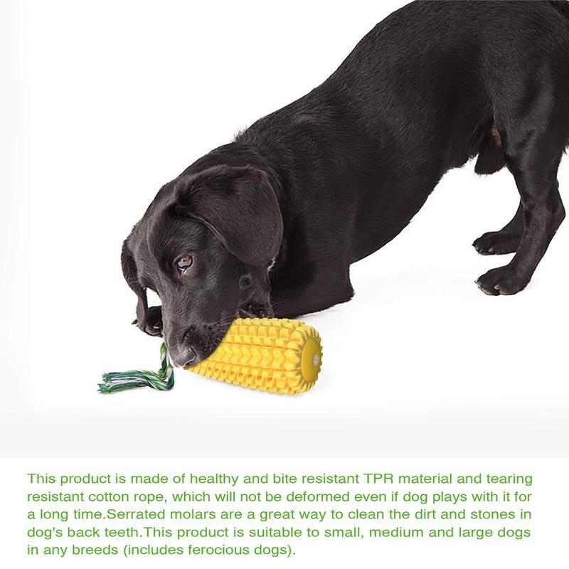PROKEl Corn Stick Dog Chew Toy – Squeaky Rope Toy for Small, Medium & Large Breeds – Tough TPR Material for Aggressive Chewers (5.8")