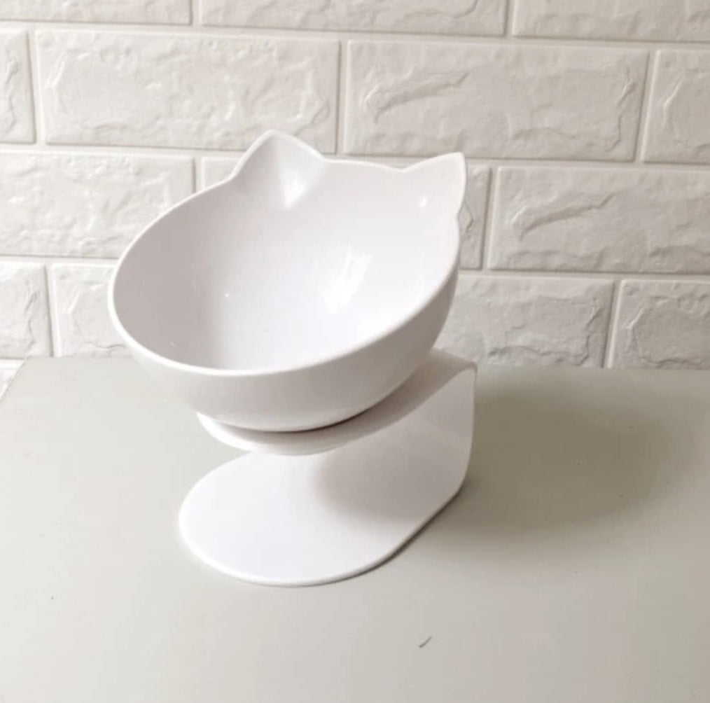 Elevated Double Bowls for Neck & Whisker Health