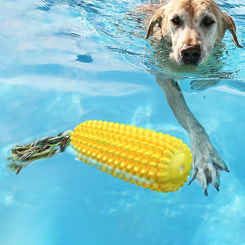 PROKEl Corn Stick Dog Chew Toy – Squeaky Rope Toy for Small, Medium & Large Breeds – Tough TPR Material for Aggressive Chewers (5.8")