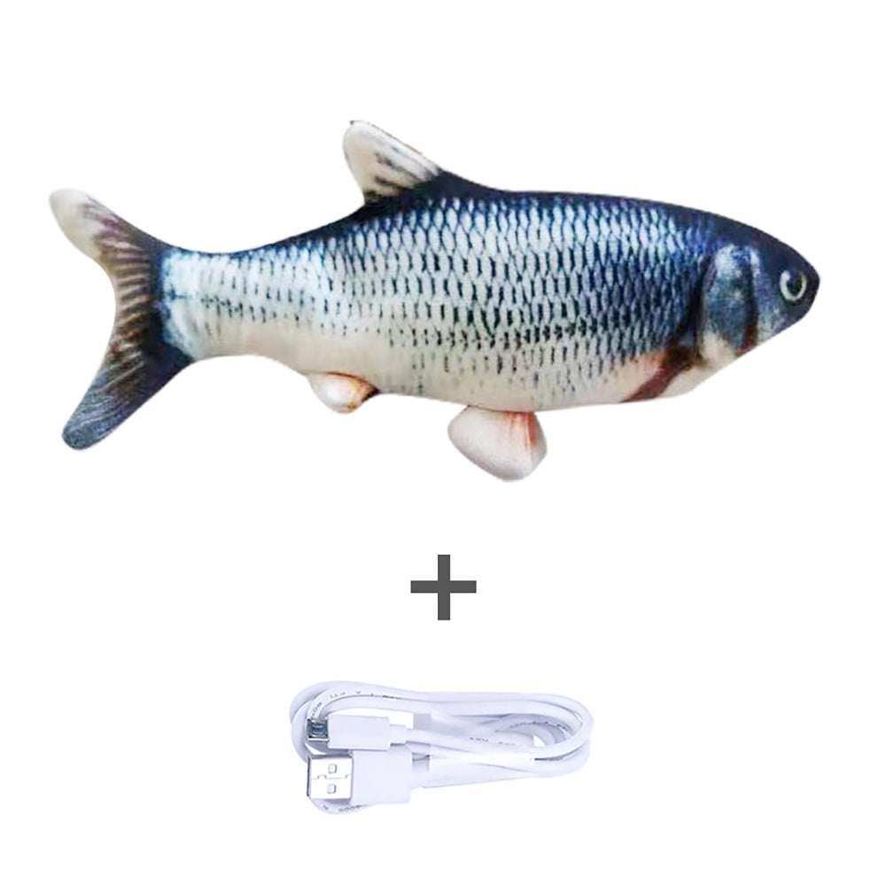 Electric Flopping Fish Toy for Cats – No Catnip, USB Rechargeable, Interactive Realistic Fish Simulation