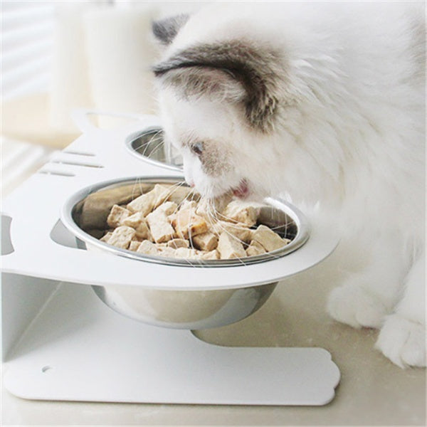 Stable Anti-Tip Stainless Steel Pet Bowl for Dogs & Cats