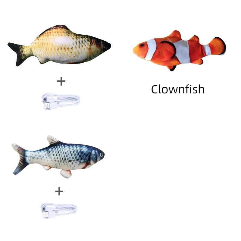 Electric Flopping Fish Toy for Cats – No Catnip, USB Rechargeable, Interactive Realistic Fish Simulation