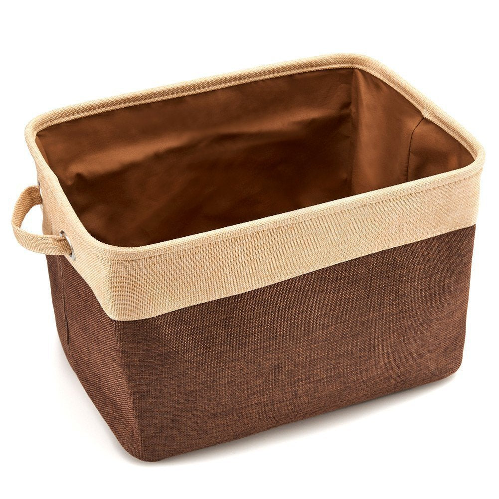 Linen Dog Toy Storage Basket – Multi-Purpose Organizer for Toys, Clothes & More – Japanese Style, 38×26×24cm