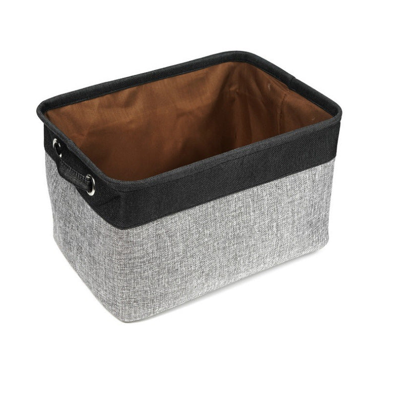 Linen Dog Toy Storage Basket – Multi-Purpose Organizer for Toys, Clothes & More – Japanese Style, 38×26×24cm