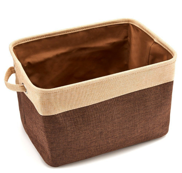 Linen Dog Toy Storage Basket – Multi-Purpose Organizer for Toys, Clothes & More – Japanese Style, 38×26×24cm