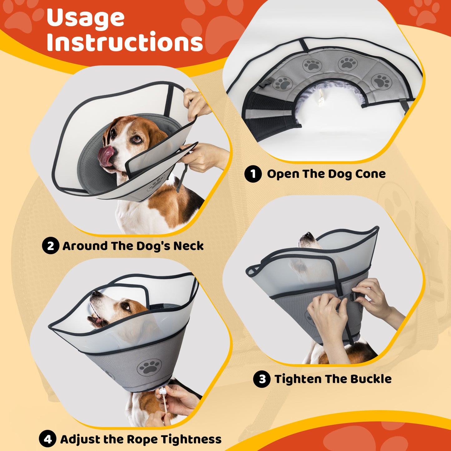 Comfortable Recovery Collar for Dogs & Cats | Soft Double-Layer E-Collar