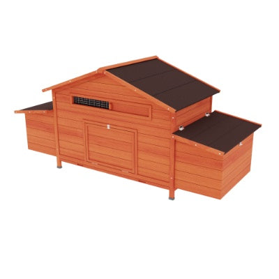 Large Wooden Chicken Coop with Dual Nesting Boxes | Outdoor Hen House