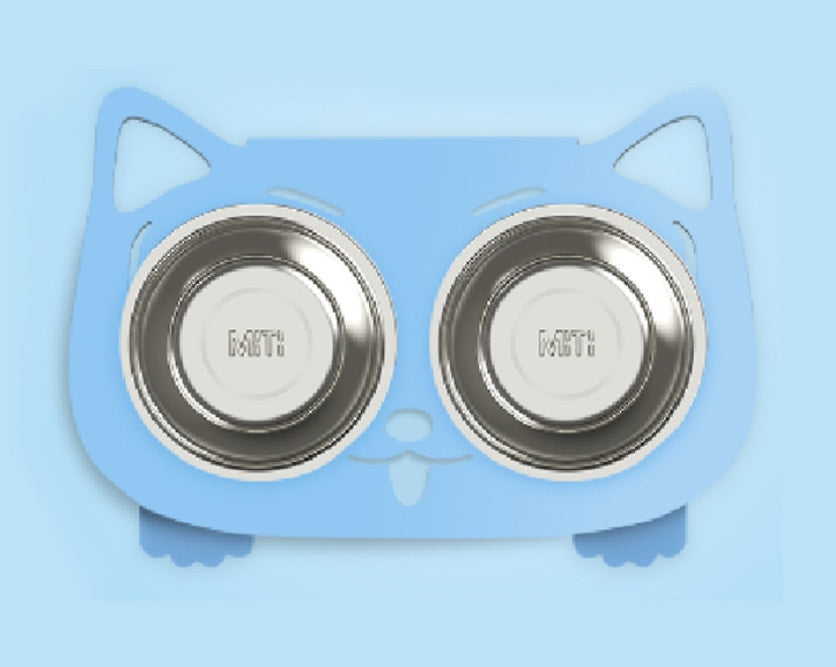 Stable Anti-Tip Stainless Steel Pet Bowl for Dogs & Cats