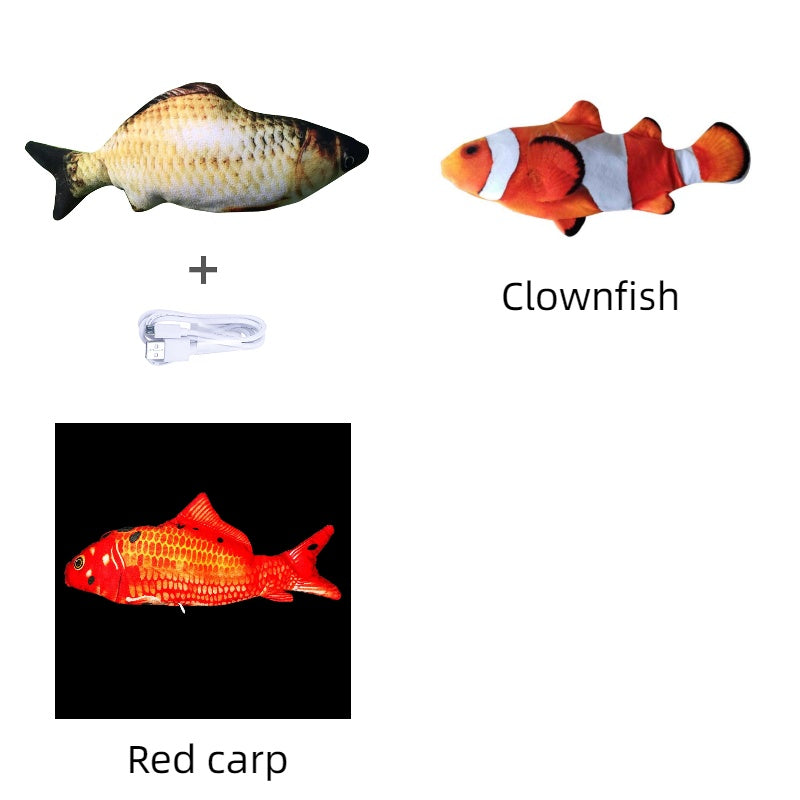 Electric Flopping Fish Toy for Cats – No Catnip, USB Rechargeable, Interactive Realistic Fish Simulation