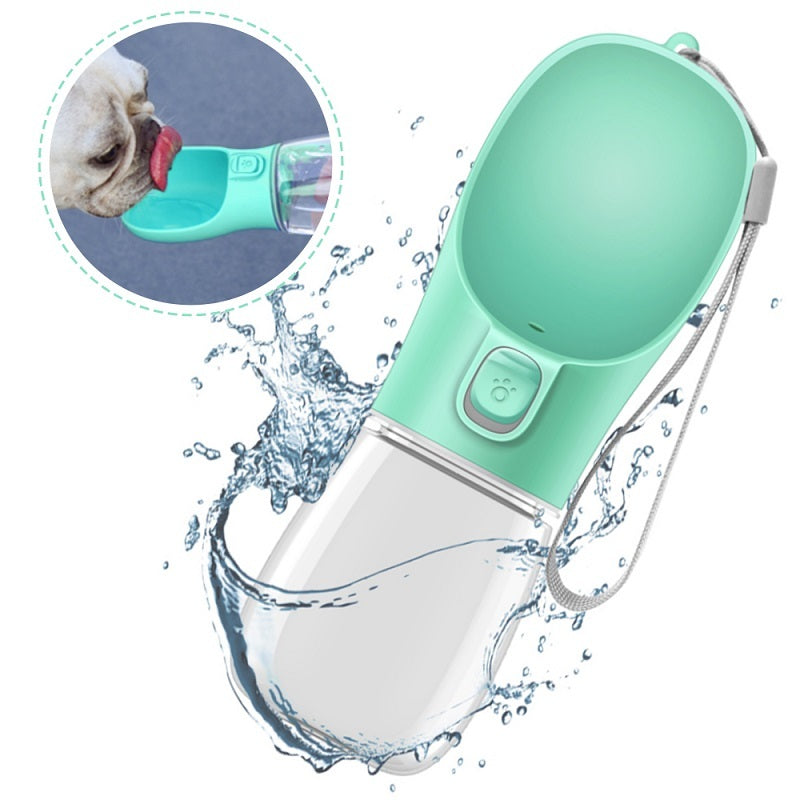 Leak-Proof Portable Pet Water Bottle | One-Hand Operation for Travel & Walks