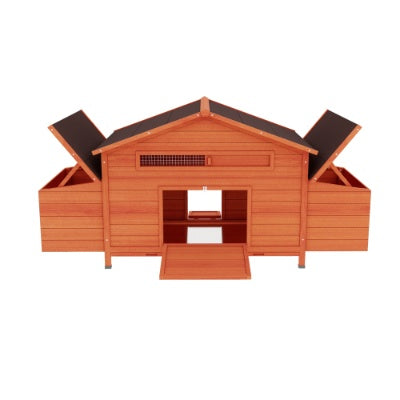 Large Wooden Chicken Coop with Dual Nesting Boxes | Outdoor Hen House