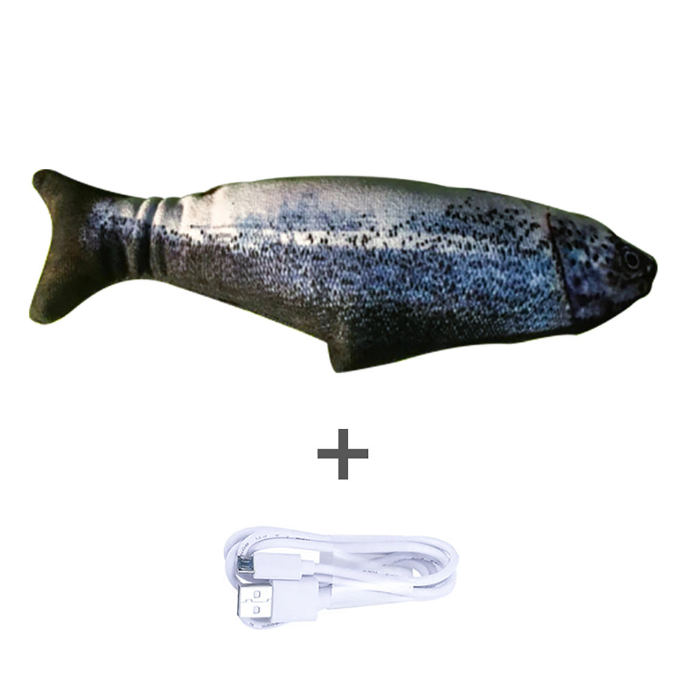 Electric Flopping Fish Toy for Cats – No Catnip, USB Rechargeable, Interactive Realistic Fish Simulation