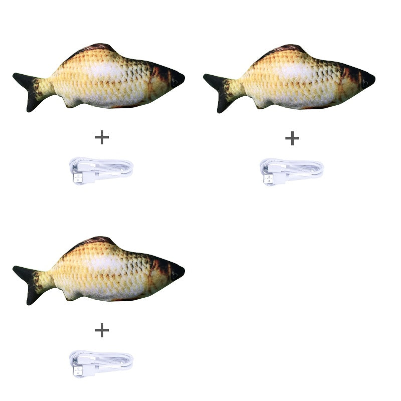 Electric Flopping Fish Toy for Cats – No Catnip, USB Rechargeable, Interactive Realistic Fish Simulation