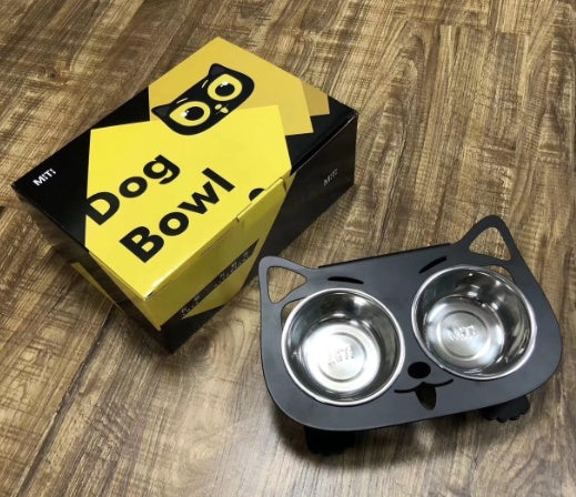 Stable Anti-Tip Stainless Steel Pet Bowl for Dogs & Cats