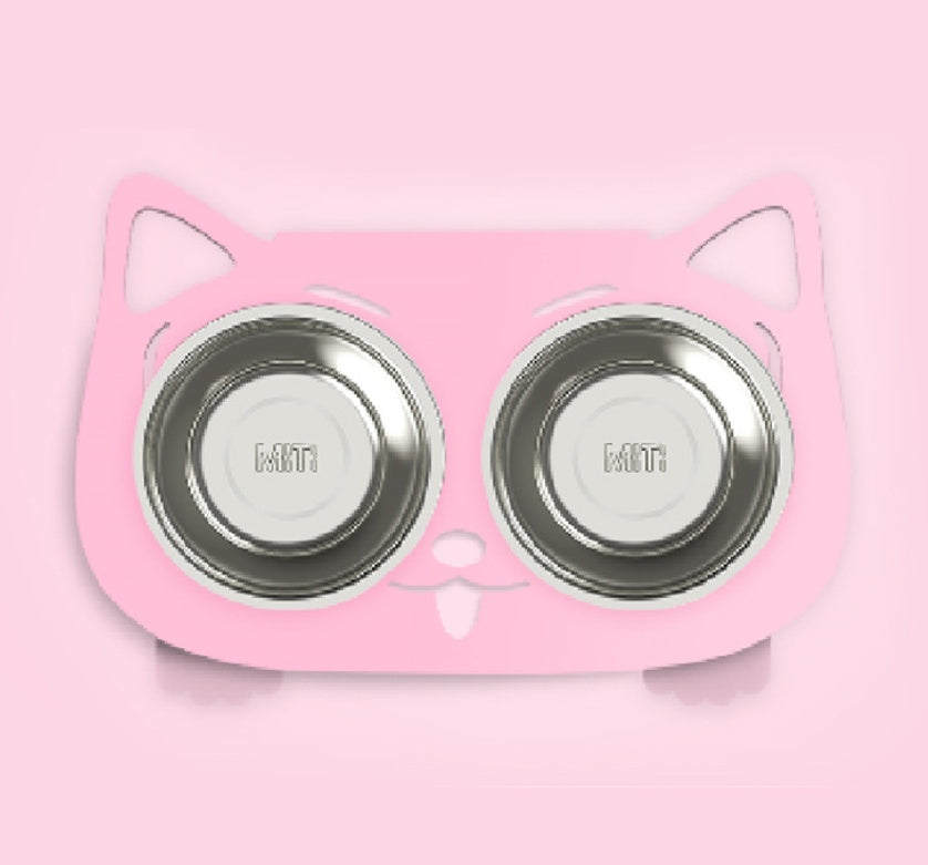 Stable Anti-Tip Stainless Steel Pet Bowl for Dogs & Cats