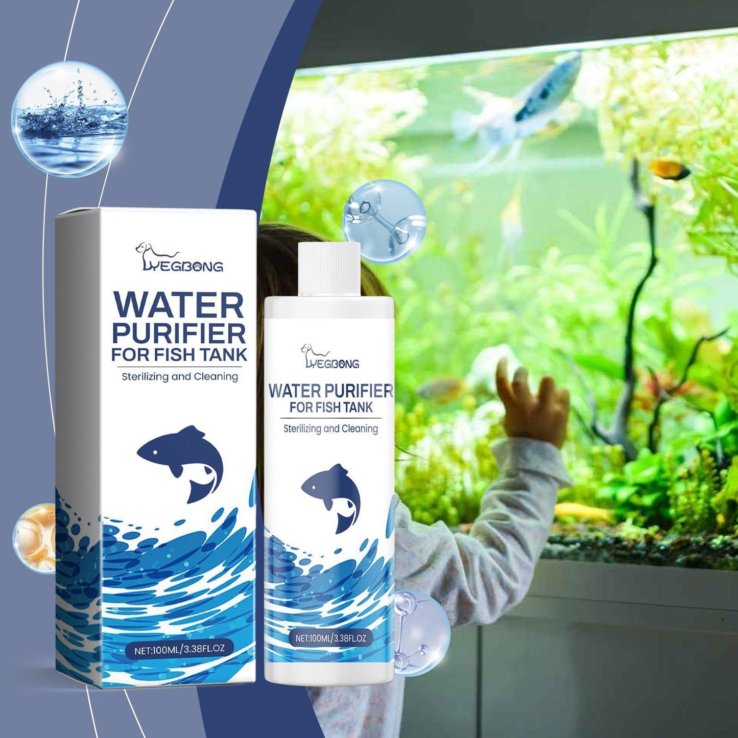 Yebang Aquarium Water Clarifier | Fast-Acting Cloudy Water Treatment