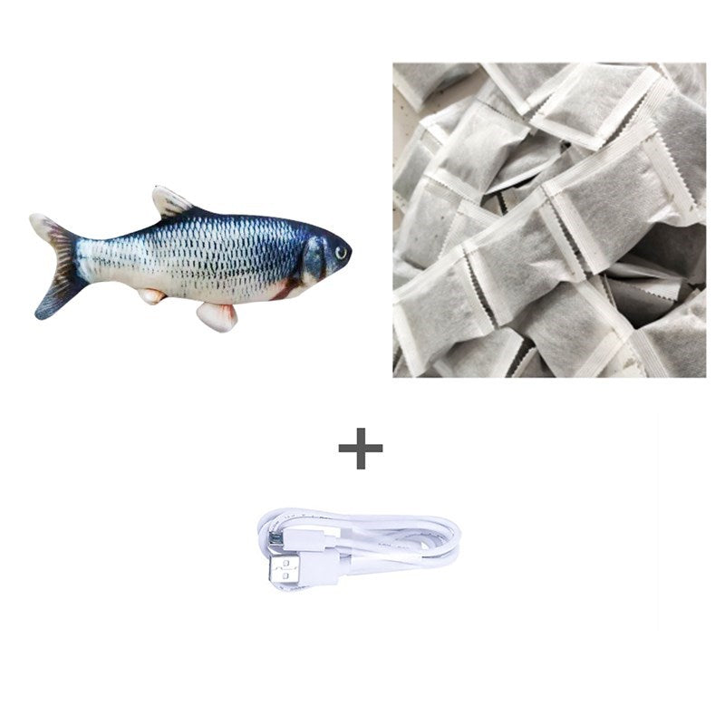 Electric Flopping Fish Toy for Cats – No Catnip, USB Rechargeable, Interactive Realistic Fish Simulation