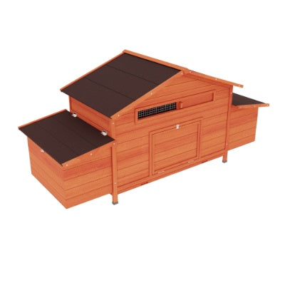 Large Wooden Chicken Coop with Dual Nesting Boxes | Outdoor Hen House