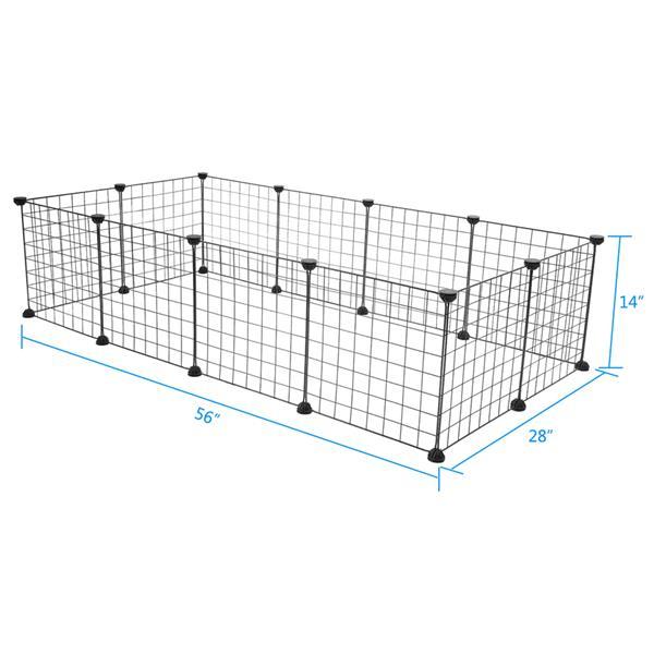 DIY Modular Small Animal Playpen | 12-Panel Wire Grid Fence