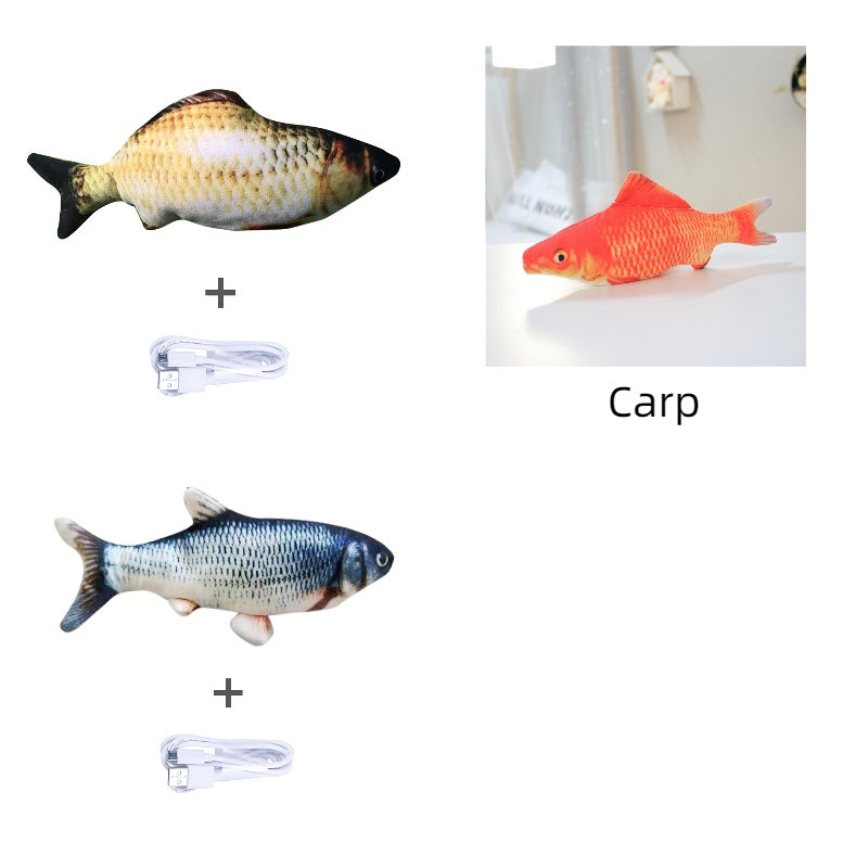 Electric Flopping Fish Toy for Cats – No Catnip, USB Rechargeable, Interactive Realistic Fish Simulation