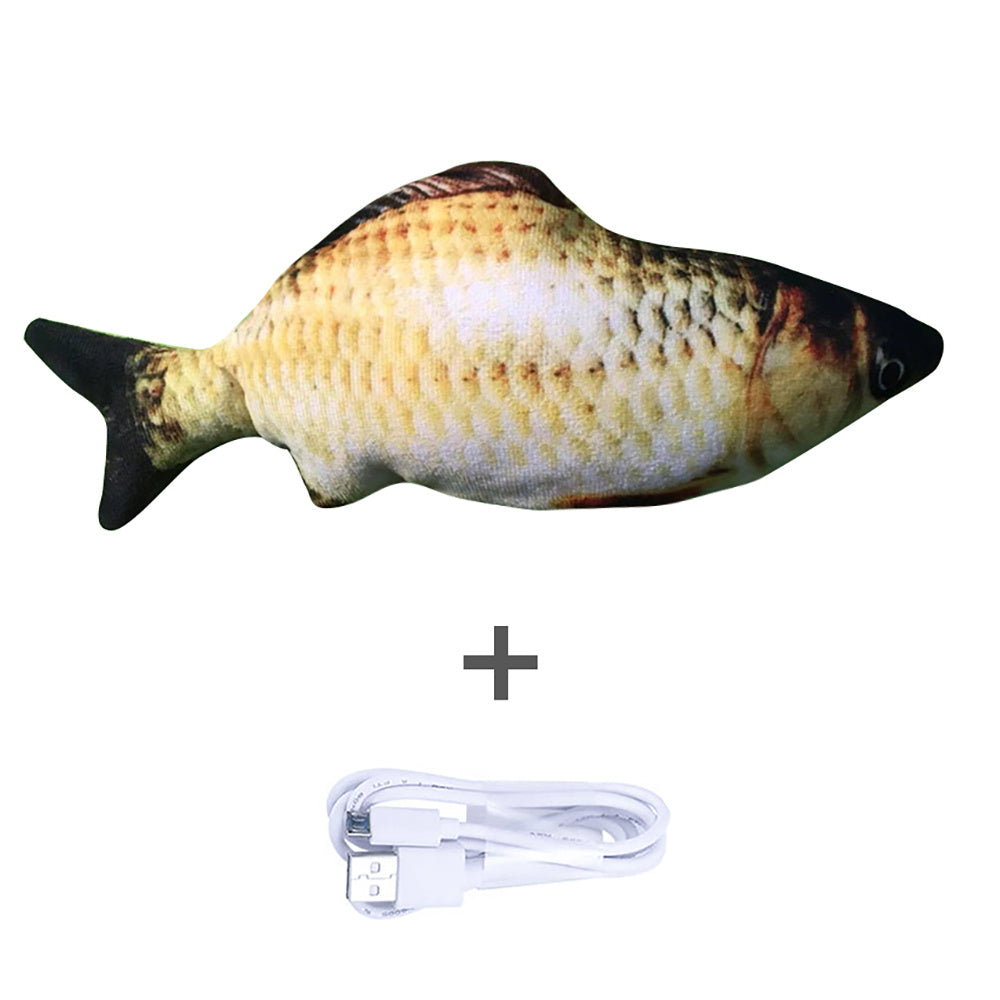 Electric Flopping Fish Toy for Cats – No Catnip, USB Rechargeable, Interactive Realistic Fish Simulation
