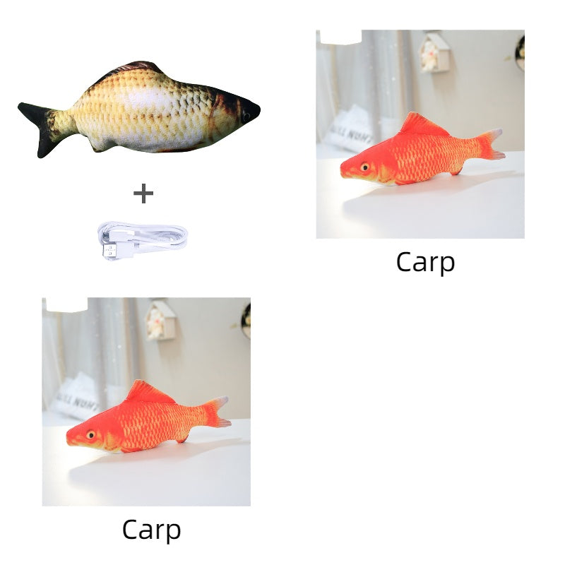 Electric Flopping Fish Toy for Cats – No Catnip, USB Rechargeable, Interactive Realistic Fish Simulation