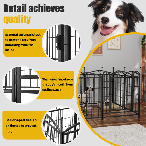 Heavy-Duty Metal Pet Playpen | 32-Inch 8-Panel Indoor/Outdoor Fence