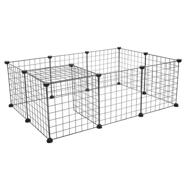 DIY Modular Small Animal Playpen | 12-Panel Wire Grid Fence