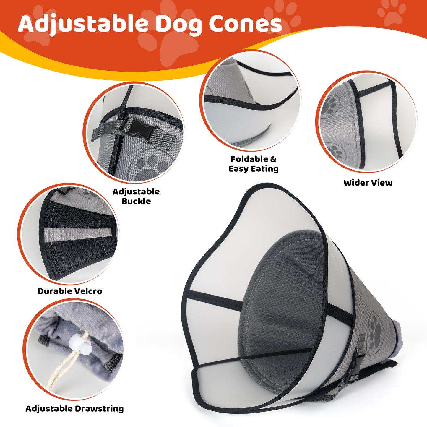 Comfortable Recovery Collar for Dogs & Cats | Soft Double-Layer E-Collar
