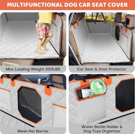 Moppson Hard Bottom Dog Seat Extender | Waterproof Car Hammock