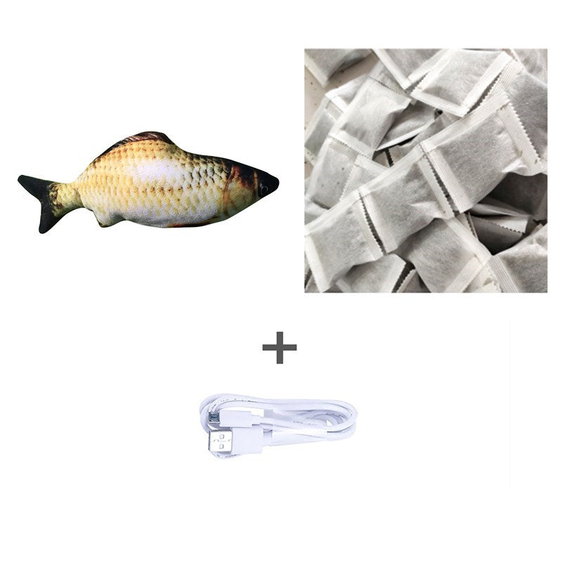 Electric Flopping Fish Toy for Cats – No Catnip, USB Rechargeable, Interactive Realistic Fish Simulation