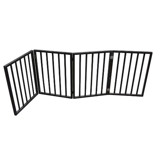 Freestanding Foldable Wooden Pet Gate | 73-Inch Extra Wide Barrier