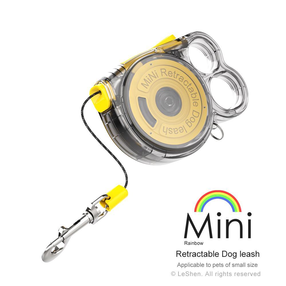 Rainbow Retractable Leash | Transparent & Reflective | For Small Dogs & Cats