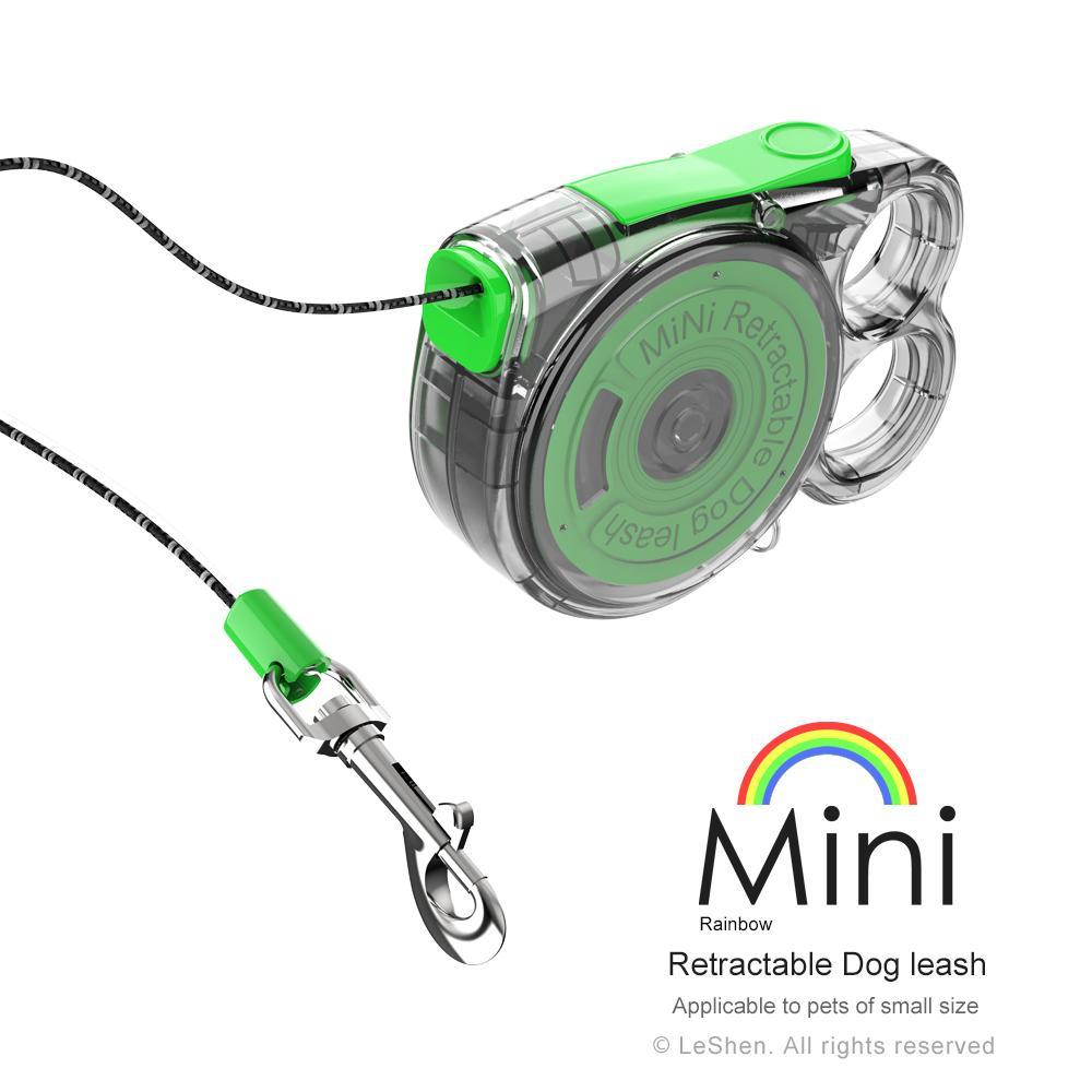 Rainbow Retractable Leash | Transparent & Reflective | For Small Dogs & Cats