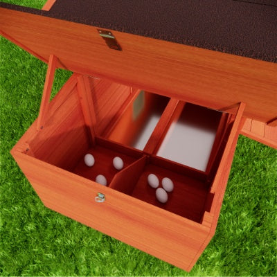 Large Wooden Chicken Coop with Dual Nesting Boxes | Outdoor Hen House