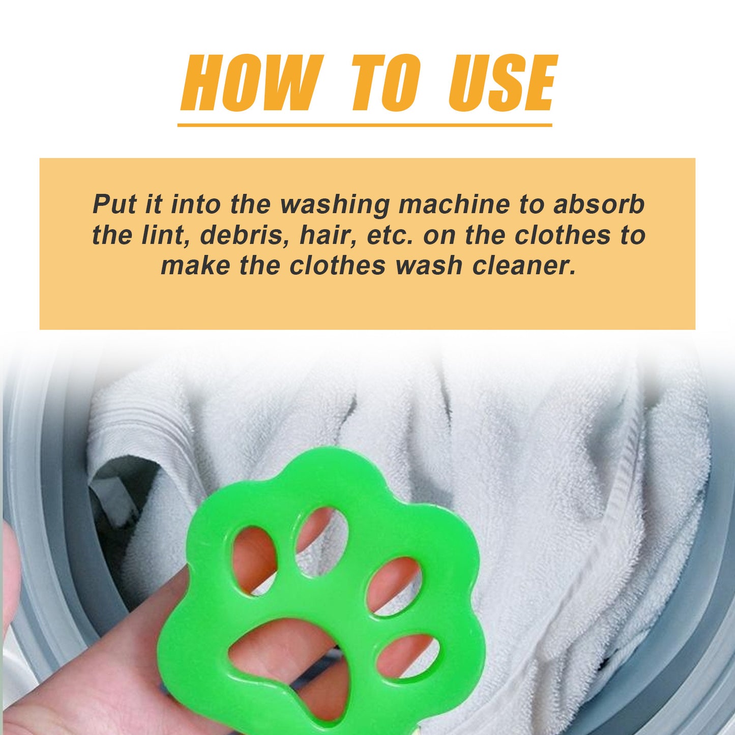 Reusable Pet Hair Remover for Laundry (2-Pack) | Silicone Fur & Lint Catcher