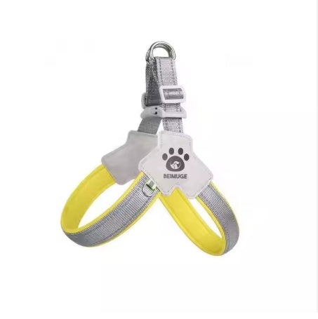 YT No-Pull Reflective Pet Harness with Leather Leash Set | Adjustable for Dogs & Cats