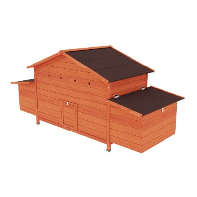 Large Wooden Chicken Coop with Dual Nesting Boxes | Outdoor Hen House