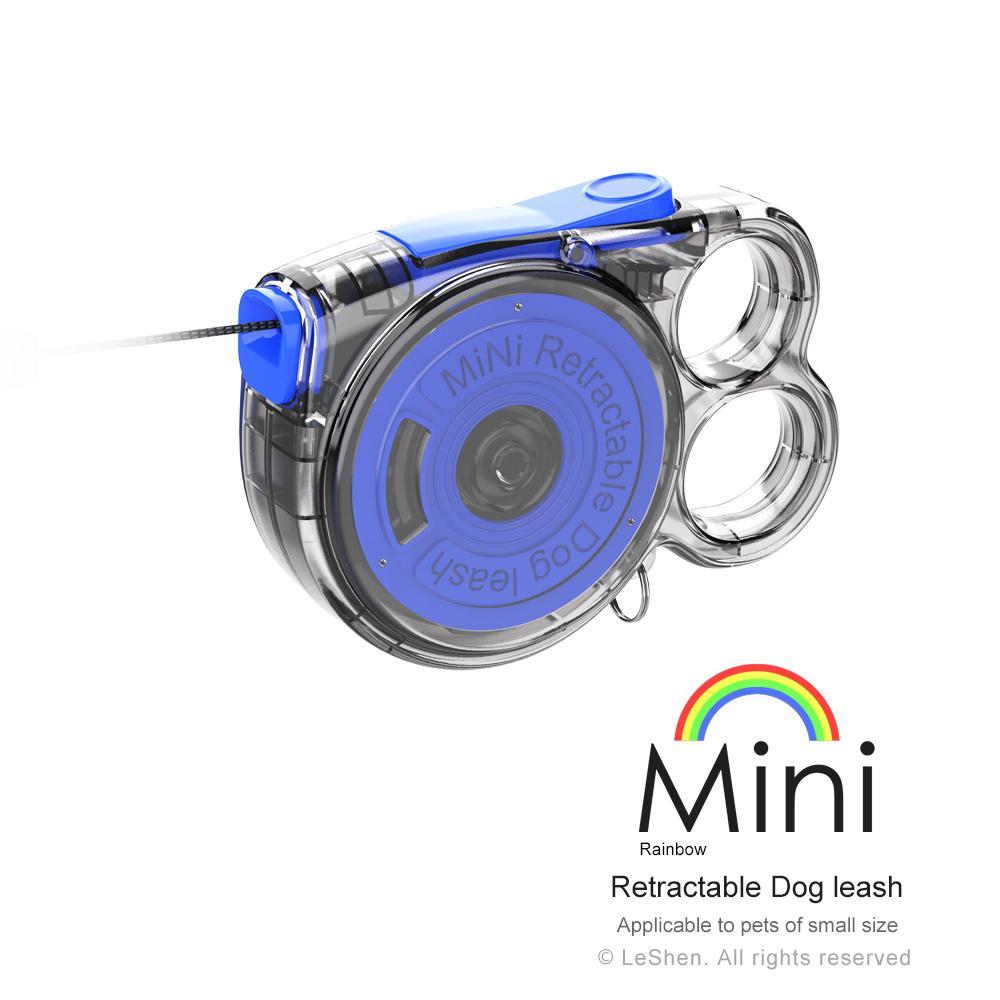 Rainbow Retractable Leash | Transparent & Reflective | For Small Dogs & Cats