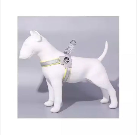 YT No-Pull Reflective Pet Harness with Leather Leash Set | Adjustable for Dogs & Cats