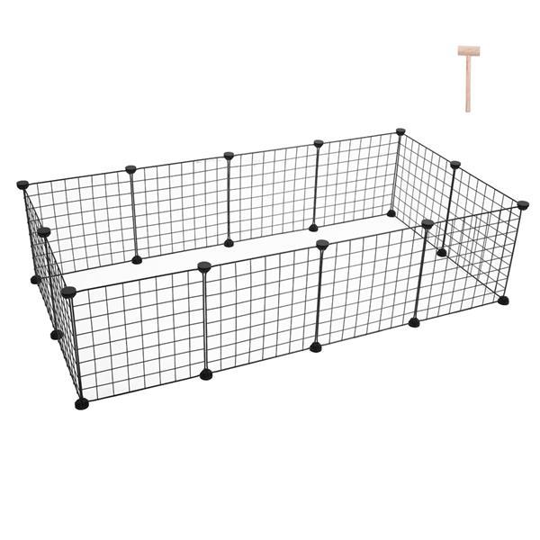 DIY Modular Small Animal Playpen | 12-Panel Wire Grid Fence