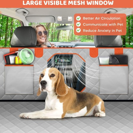 Moppson Hard Bottom Dog Seat Extender | Waterproof Car Hammock