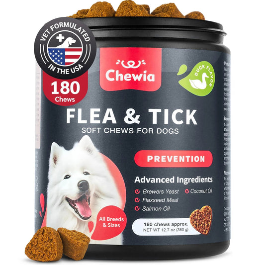 Chewia Flea & Tick Prevention Chews for Dogs | Natural Immune Support Treats