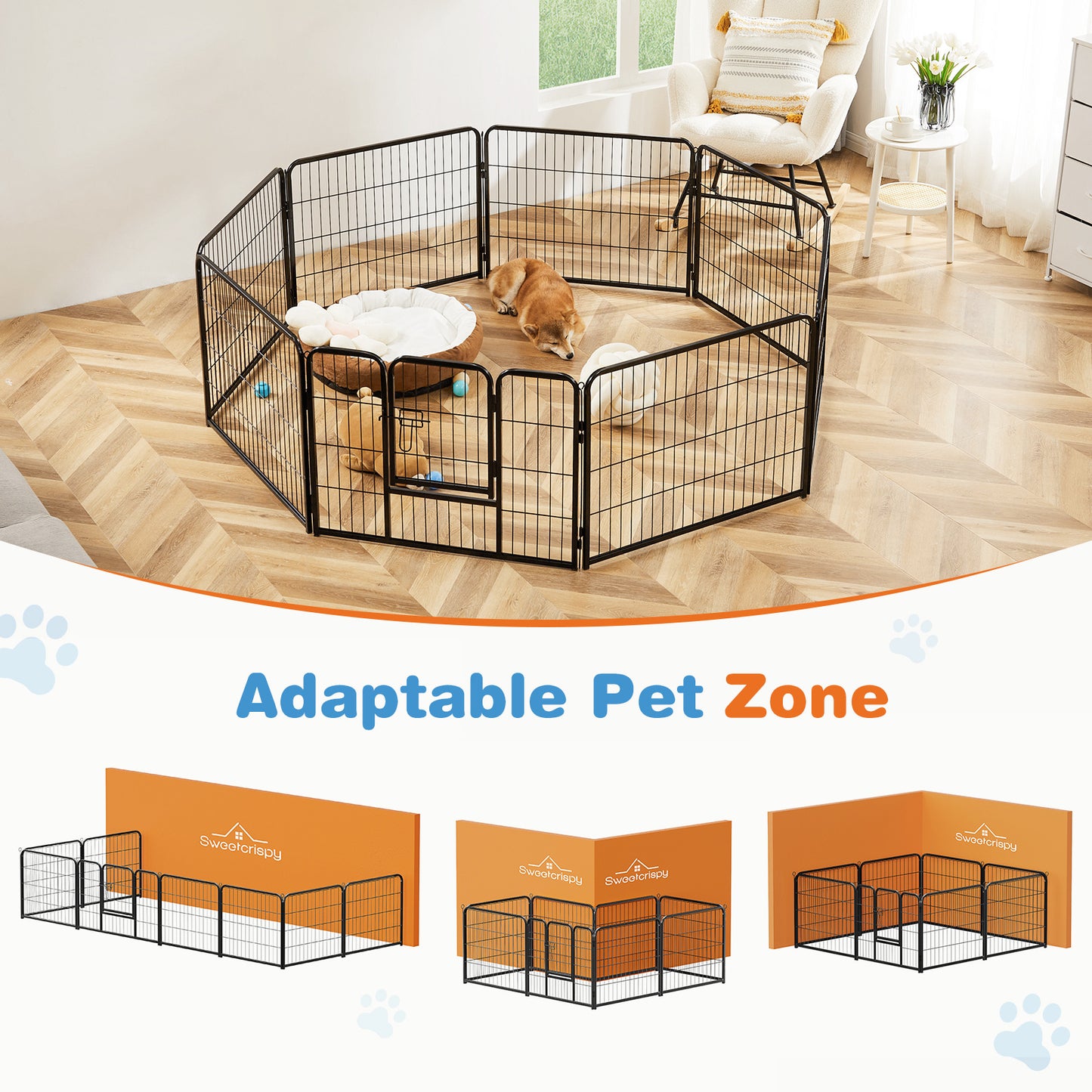 Heavy-Duty Modular Pet Playpen | Indoor/Outdoor Metal Dog Fence