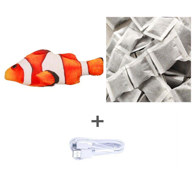 Electric Flopping Fish Toy for Cats – No Catnip, USB Rechargeable, Interactive Realistic Fish Simulation