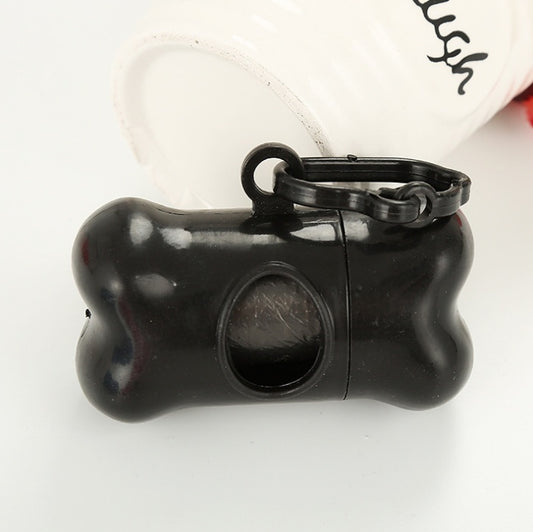 Bone-Shaped Dog Poop Bag Dispenser | with Leash Clip & Starter Roll