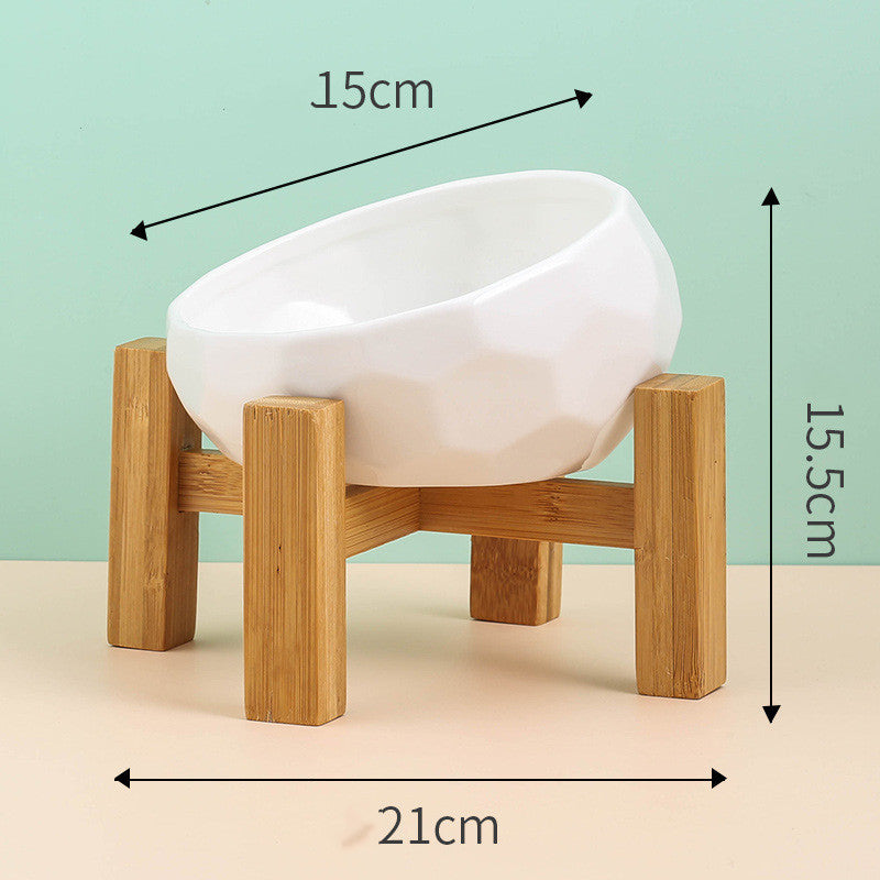 Modern Ceramic Tilted Pet Bowl for Cats & Dogs | Ergonomic & Stylish