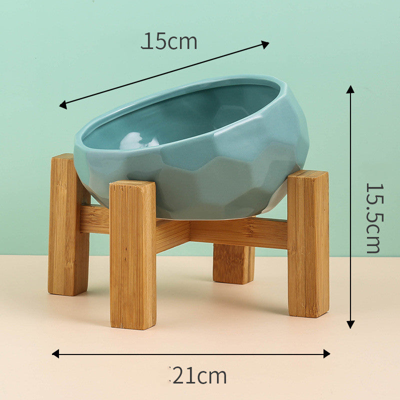 Modern Ceramic Tilted Pet Bowl for Cats & Dogs | Ergonomic & Stylish