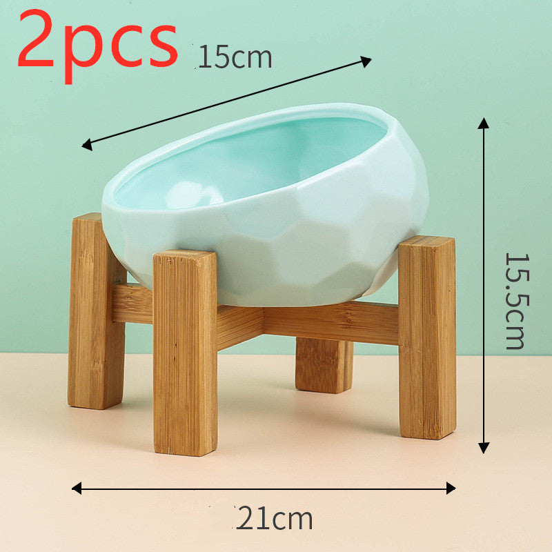 Modern Ceramic Tilted Pet Bowl for Cats & Dogs | Ergonomic & Stylish